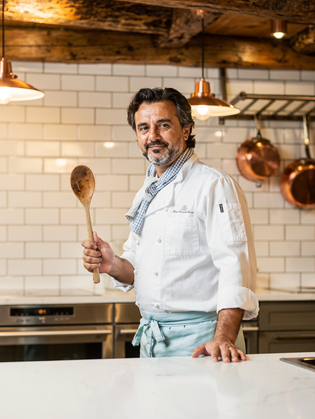 Executive Chef Marco preparing seasonal dishes